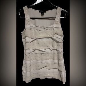 White House Black Market Tiered Ruffle Tank – Size Small